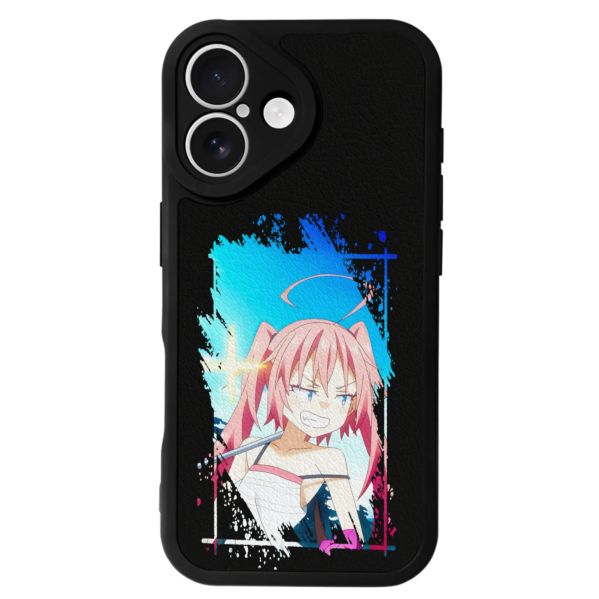 転生したらスライムだった件 グッズ,ミリム・ナーヴァ - IPhone 16シリーズ対応 ・ シリコンスマホケース ・ レザー調 ・ 高精度フィット ・ 耐衝撃 ・ ワイヤレス充電対応 ・ 精密カット